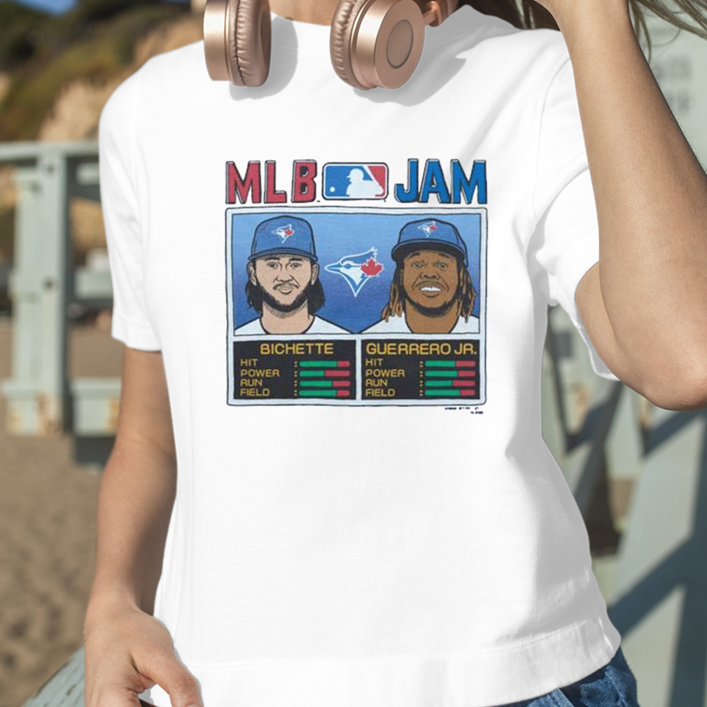 MLB Jam Toronto Blue Jays Bichette And Guerrero Jr Retro Shirt