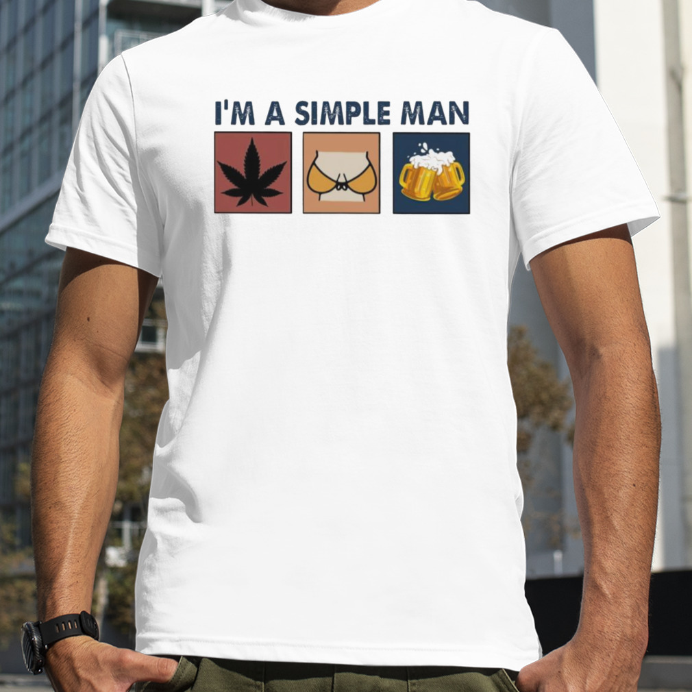 I'm A Simple Man I Like Boobs Beer And Philadelphia Eagles Tee T