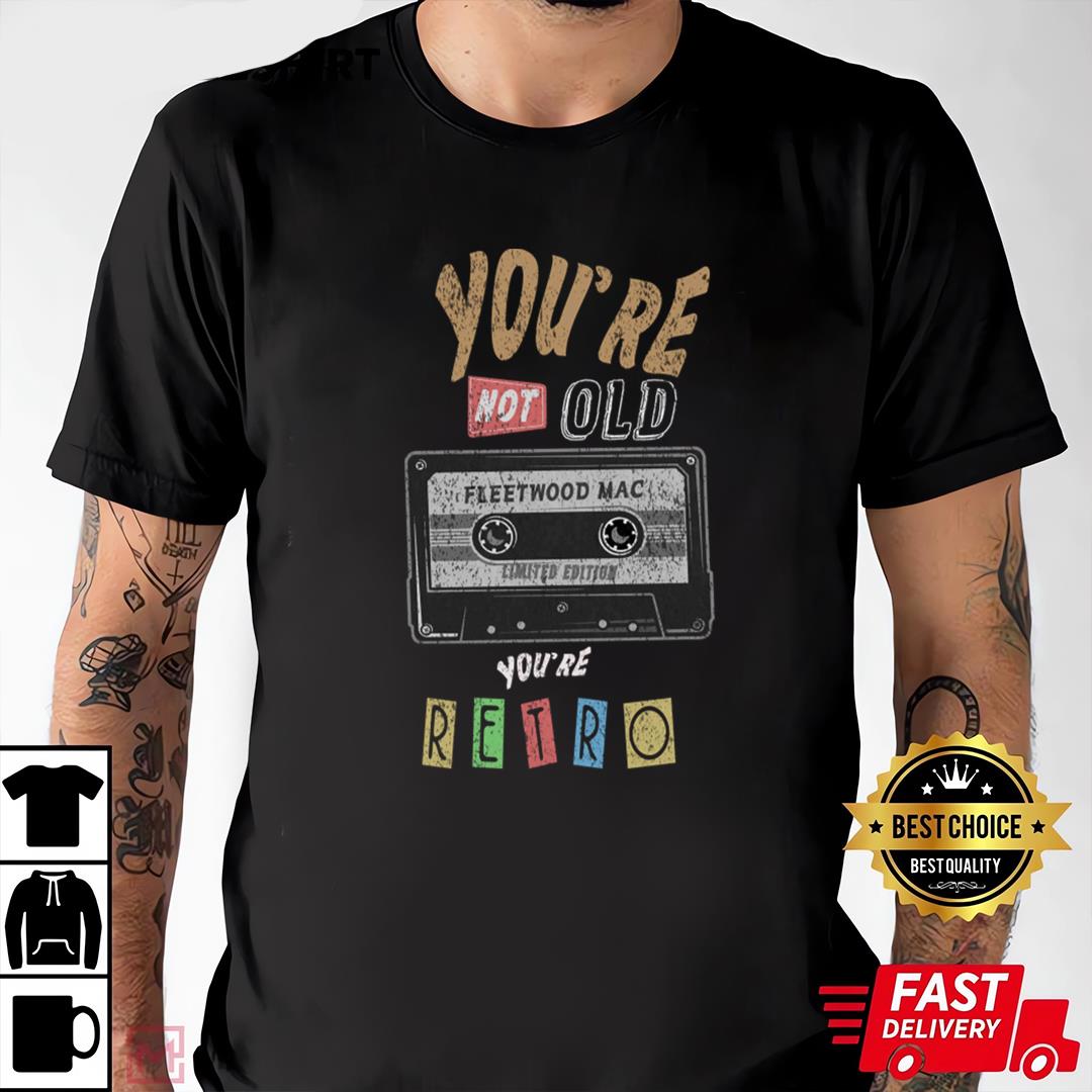 Fleetwood Mac Cassette Tape Words Retro T-shirt