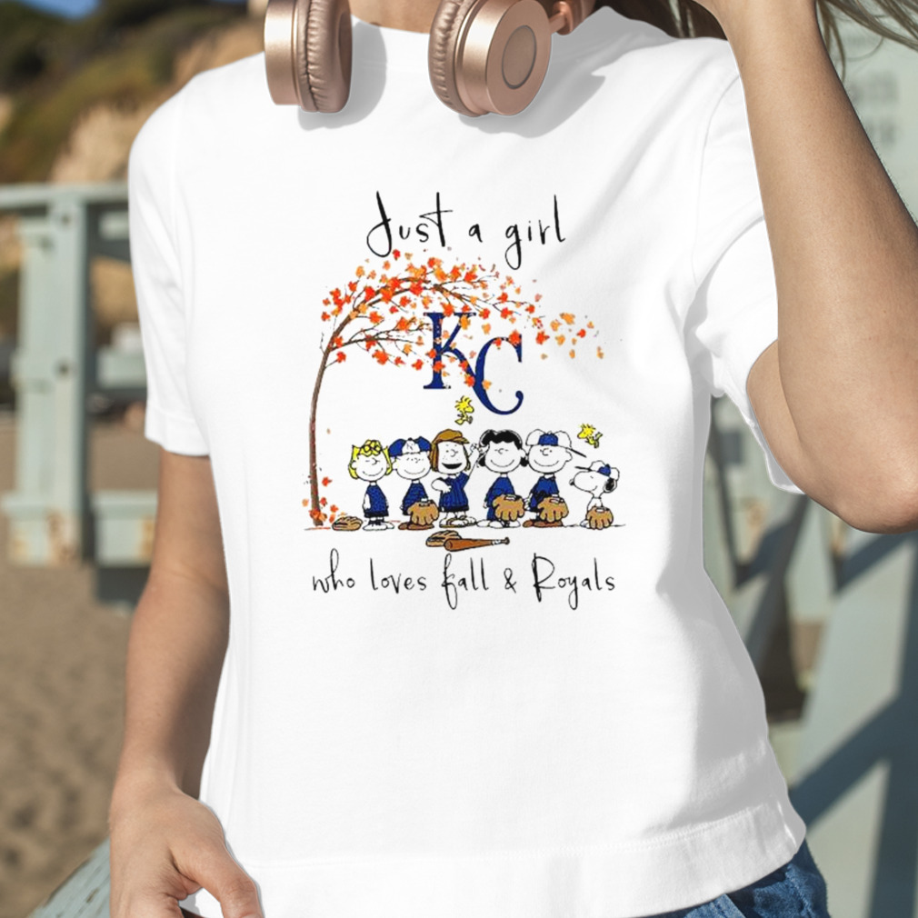 Official the Peanuts Just A Girl Who Loves Fall Kansas City Royals