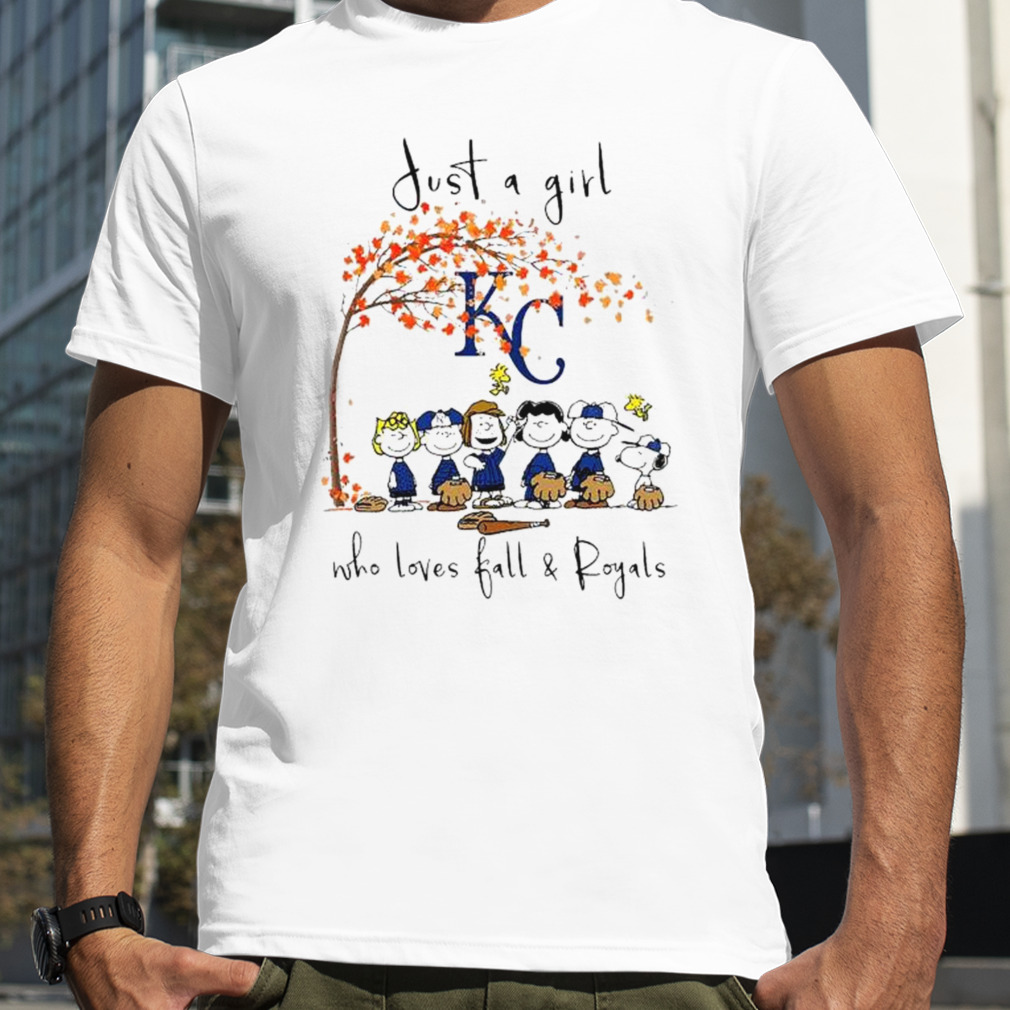 The Peanuts Just A Girl Who Loves Fall Kansas City Royals Shirt