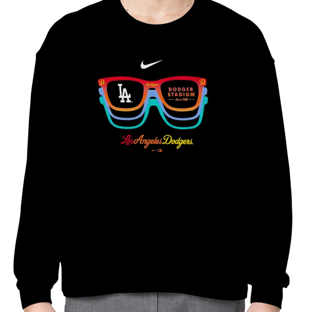 Original los Angeles Dodgers Nike Dodger Stadium Glasses T Shirt