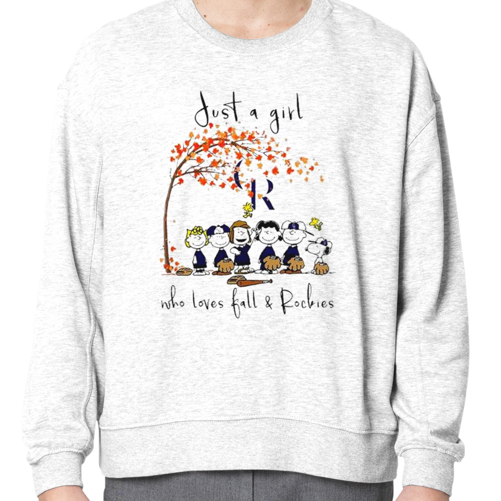 Official the Peanuts Just A Girl Who Loves Fall Colorado Rockies