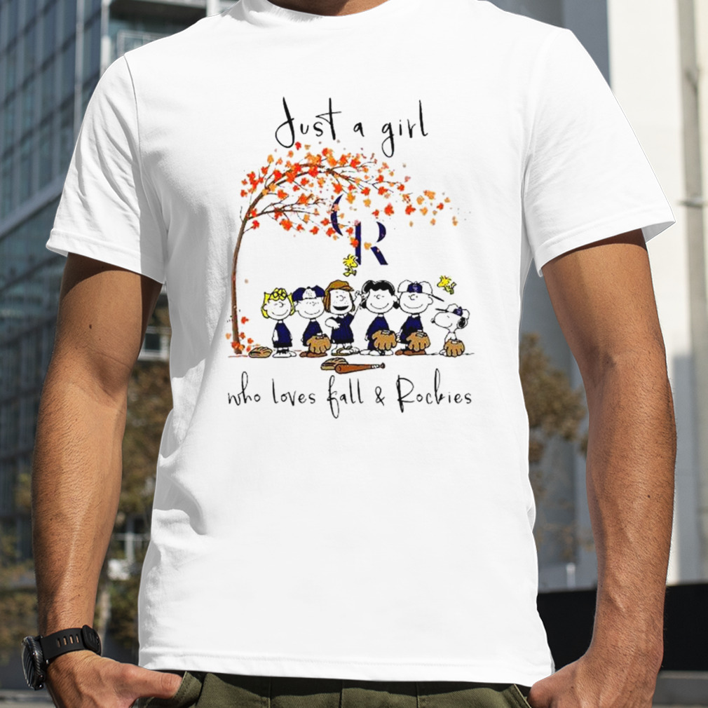 Official the Peanuts Just A Girl Who Loves Fall Colorado Rockies