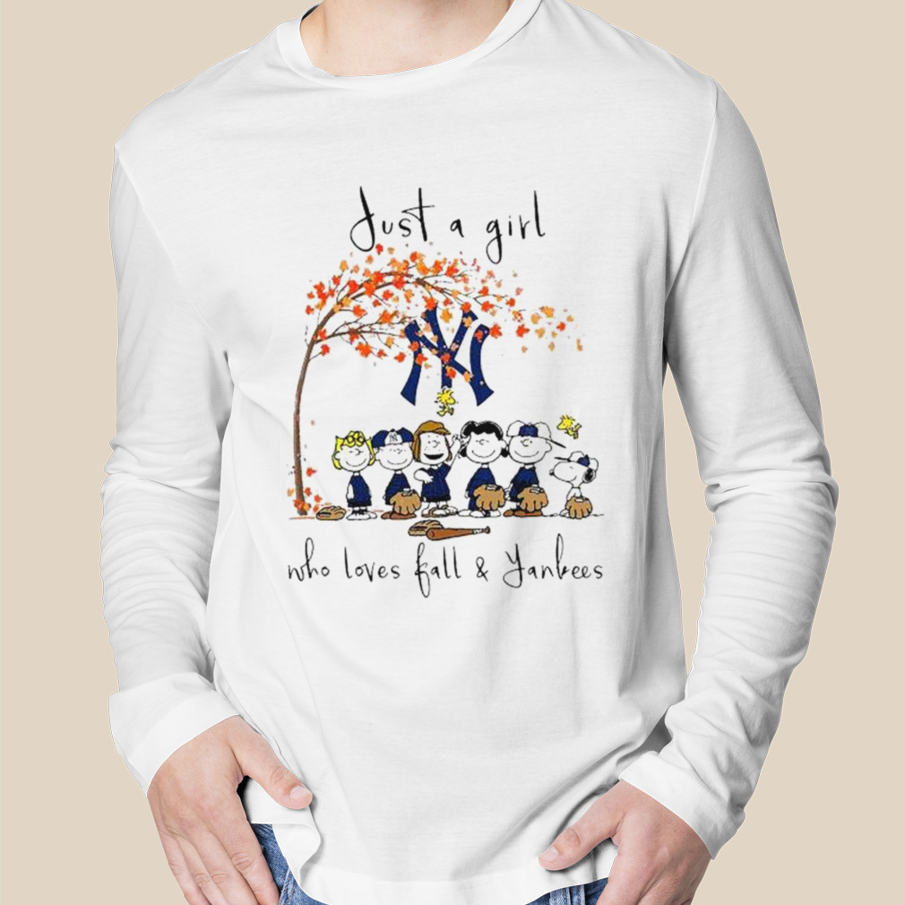 The Peanuts Just A Girl Who Loves Fall New York Yankees Shirt