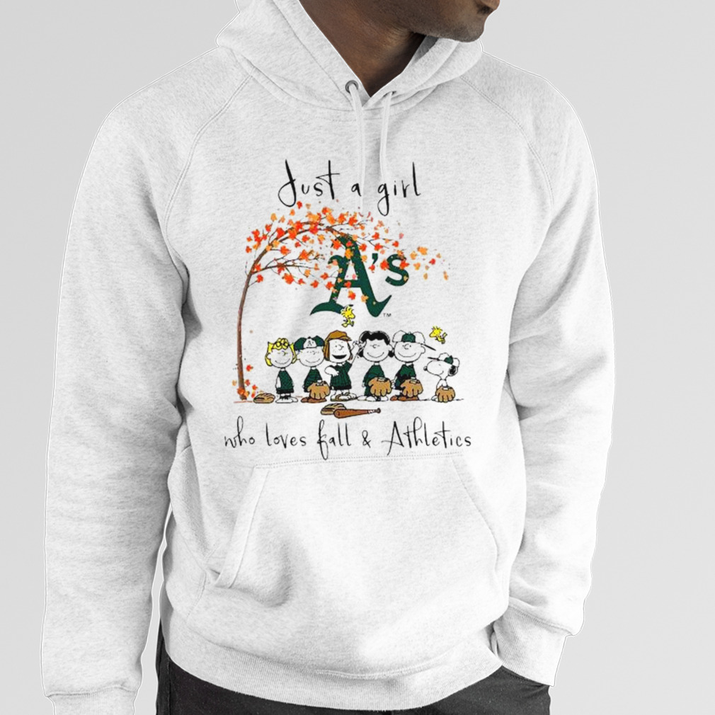 The Peanuts Just A Girl Who Loves Fall Oakland Athletics Shirt -  Reallgraphics