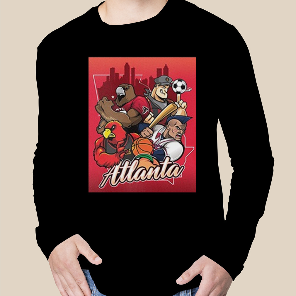 Official Atlanta falcons x atlanta braves x atlanta hawks x atlanta united  fc art by eric poole unique T-shirt, hoodie, tank top, sweater and long  sleeve t-shirt