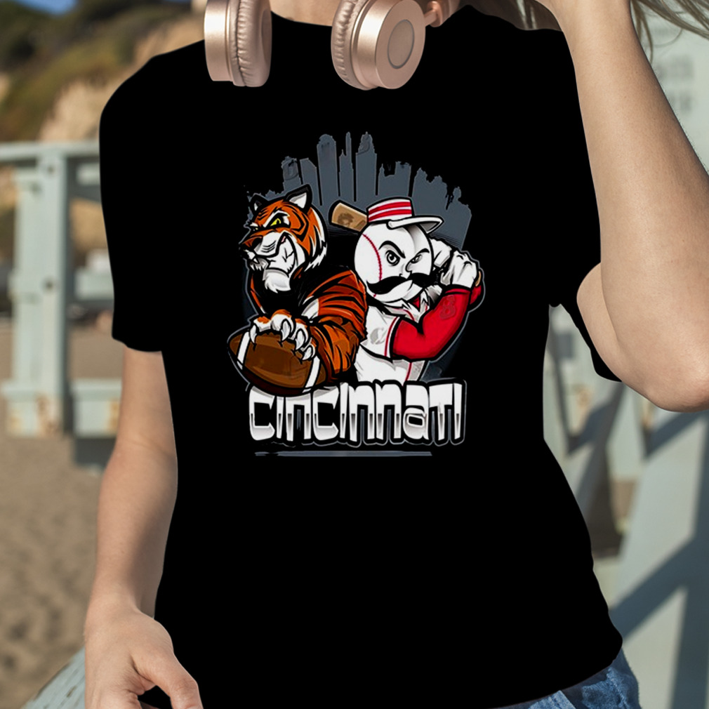 Cincinnati Bengals X Cincinnati Reds Art By Eric Poole Unique T