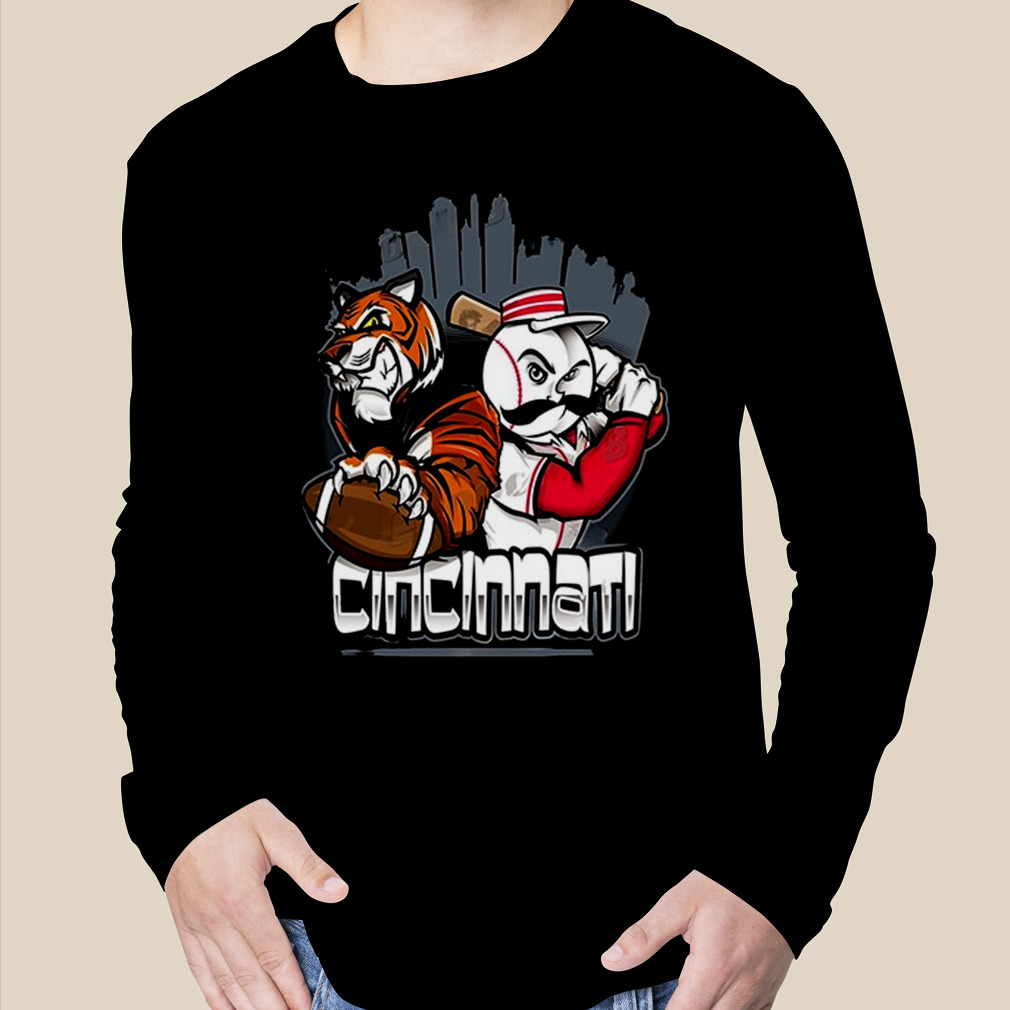 Cincinnati Bengals x Cincinnati Reds art by Eric Poole 3D T-Shirt