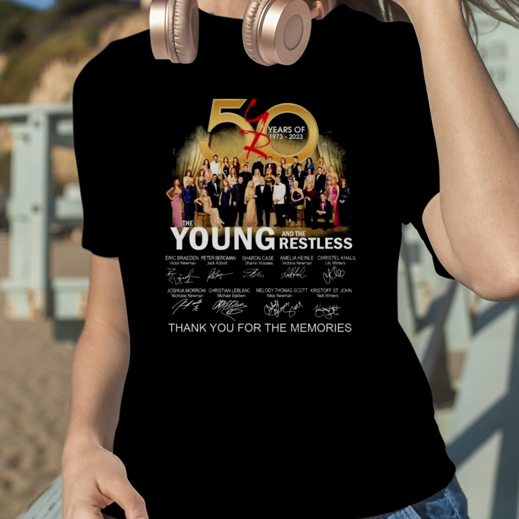 50 years 1973 2023 the Young anf the Restless thank you for the memories  signature shirt - Guineashirt Premium ™ LLC