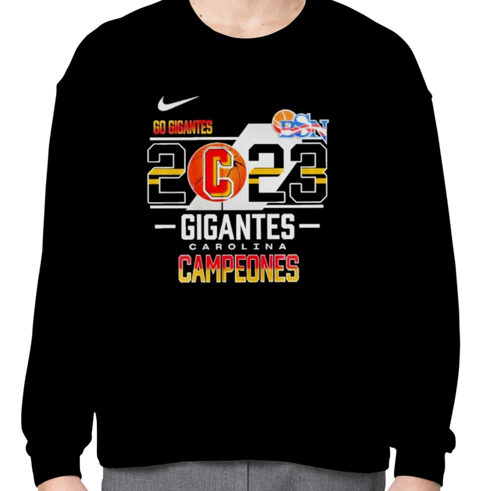 NIKE GIGANTES CAROLINA CAMPEONES BSN 2023 TROPHY SHIRT - Limotees