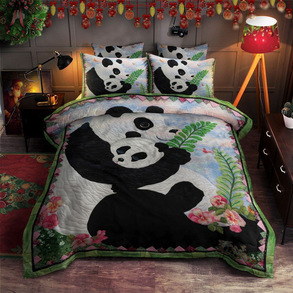 3D Baby And Mother Panda Bedding Sets