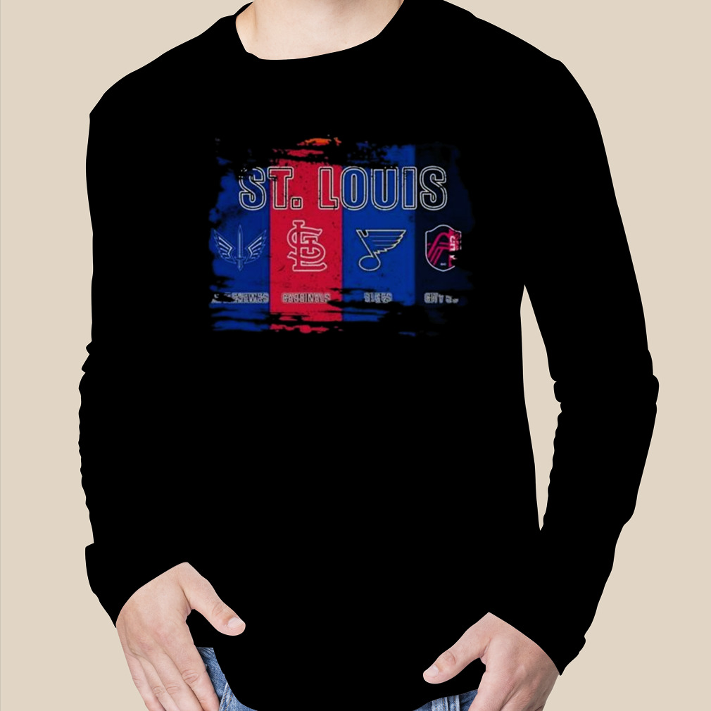 St. Louis Cardinals St. Louis Blues St. Louis Battlehawks St. Louis City SC  logo St. Louis city 2023 shirt - teejeep