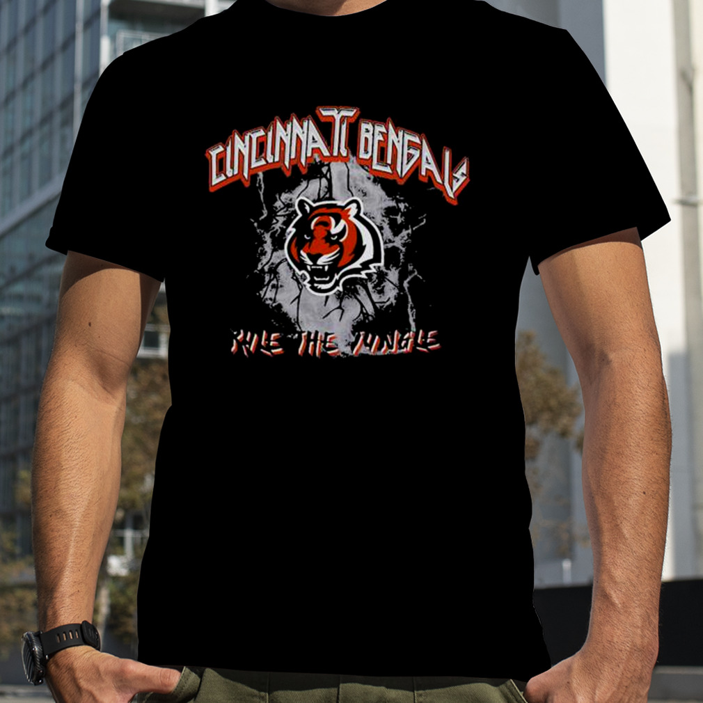 Cincinnati Bengals Rule The Jungle Womens Boyfriend T Shirt