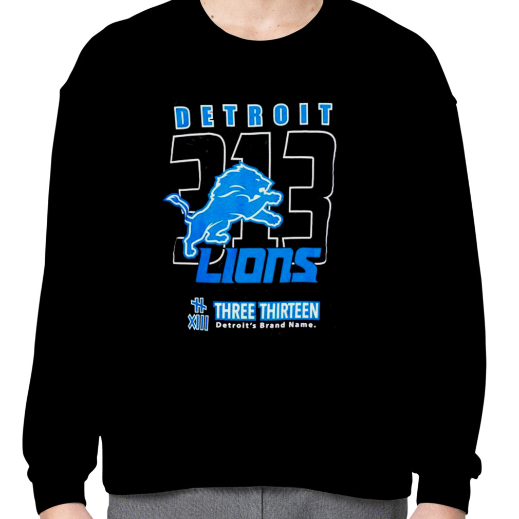 Men's Three Thirteen White Detroit Lions Area Code T-Shirt