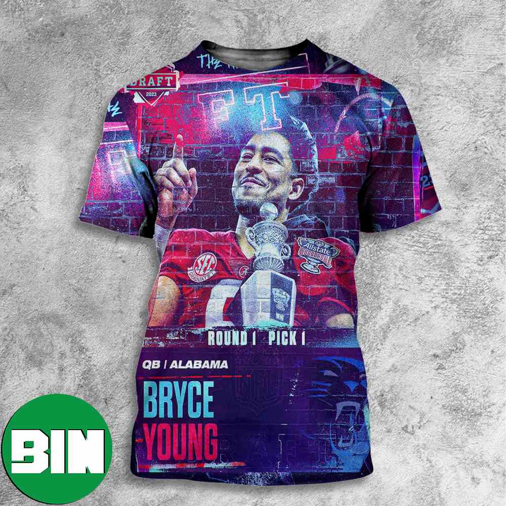 2023 Draft Series Pick 1 Bryce Young To The Carolina Panthers NFL Draft 2023 All Over Print Shirt