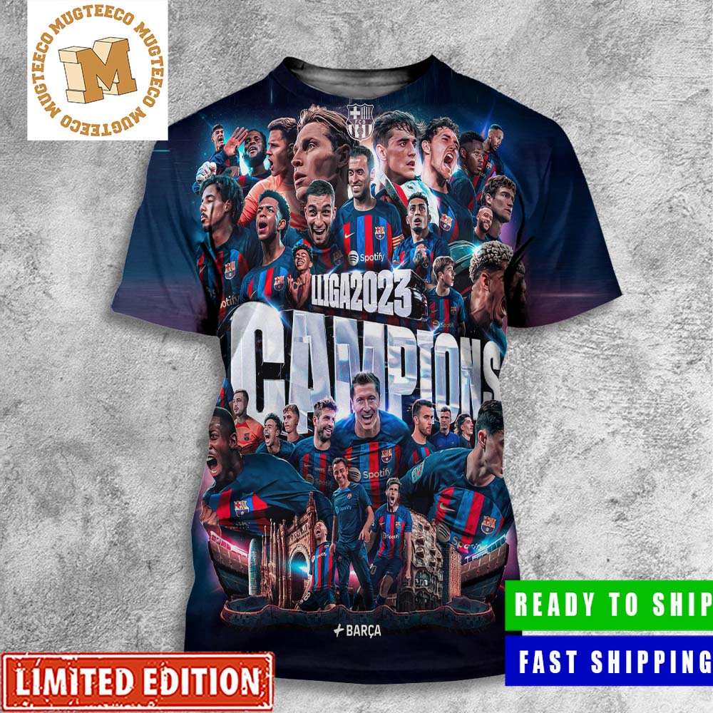 Congrats Barcelona Champions Of La Liga 2022-23 All Over Print Shirt