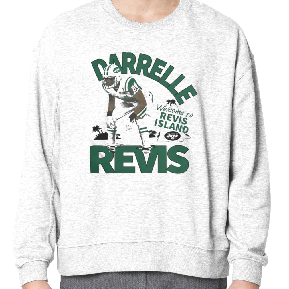 Men's Homage Darrelle Revis Gray New York Jets Retired Player Caricature Tri-Blend T-Shirt Size: Small