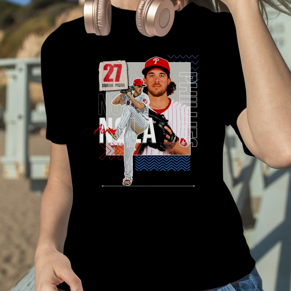 Aaron Nola Baseball Paper Phillies 27 Starting Pitcher Shirt