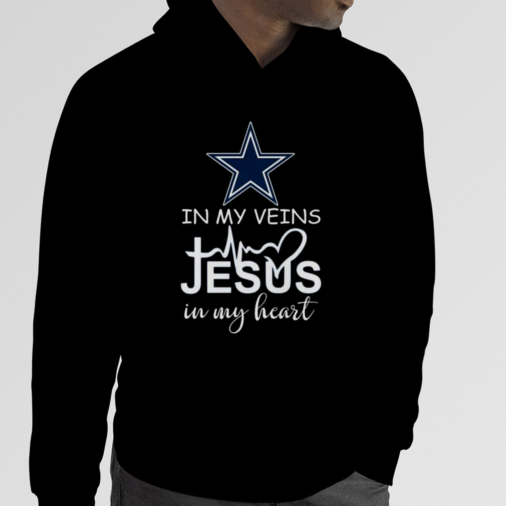 Dallas Cowboys Logo 2023 In My Veins Jesus In My Heart T Shirt, hoodie,  longsleeve, sweatshirt, v-neck tee