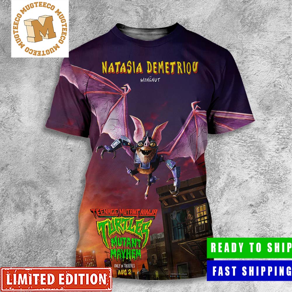 Wingnut By Natasia Demetriou In Teenage Mutant Ninja Turtles Mutant Mayhem Poster All Over Print Shirt