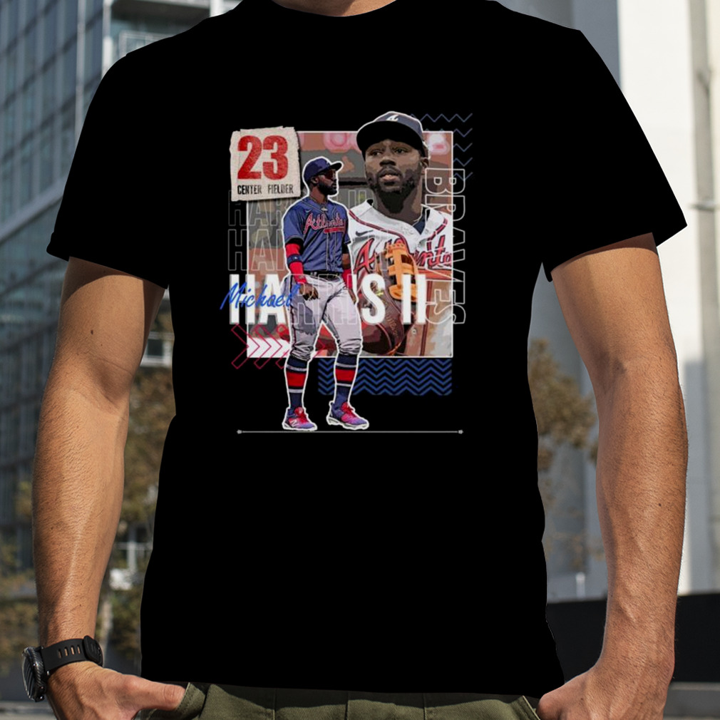 Michael Harris II Baseball Paper Braves 23 Center Fielder T-shirt