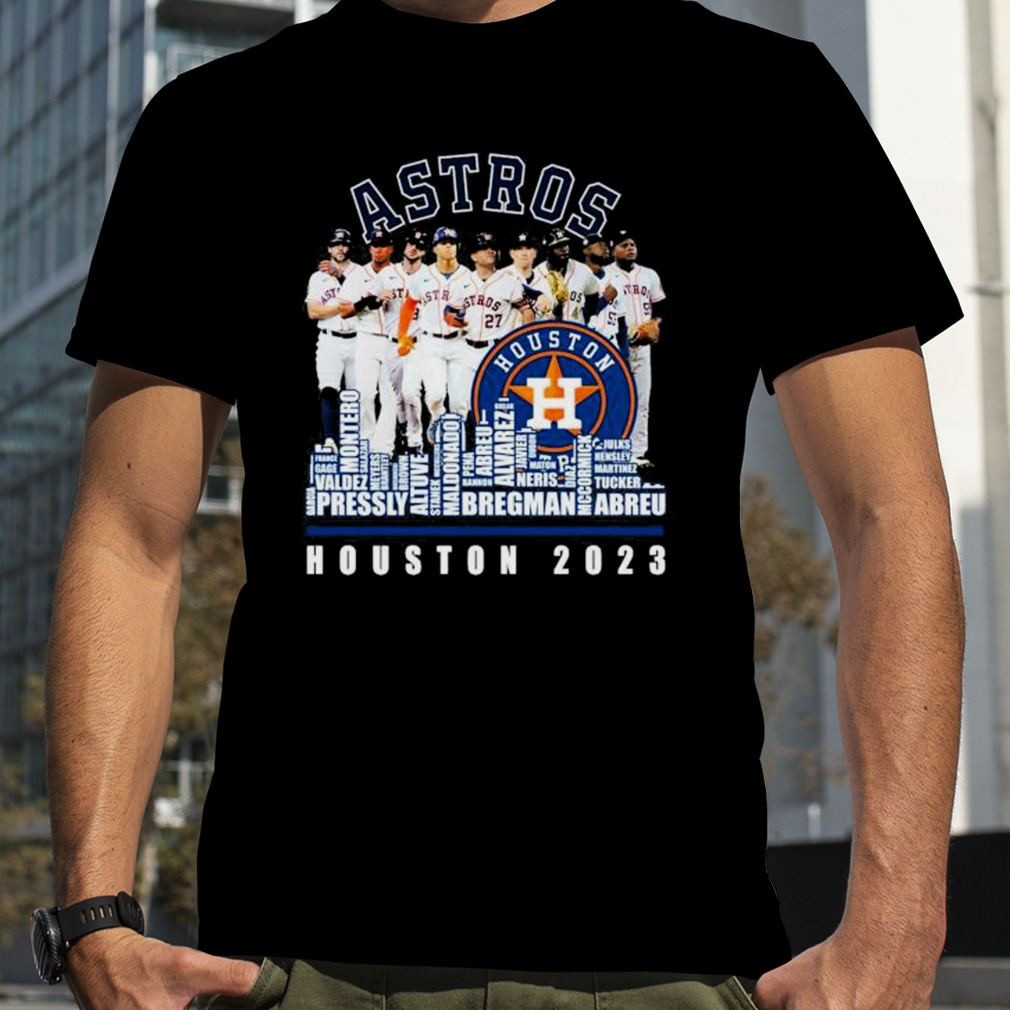 Official houston Astros 2023 Baseball Team Names Skyline Champions shirt,  hoodie, sweater, long sleeve and tank top