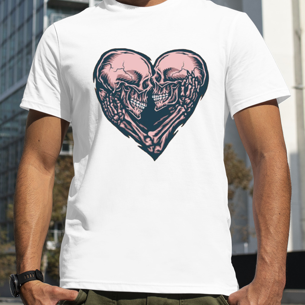 Skull Couple Heart Halloween shirts