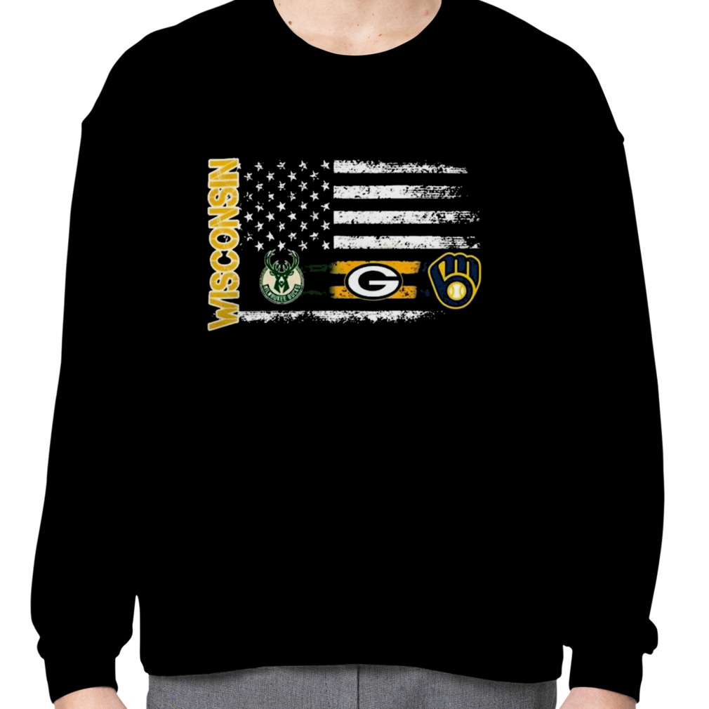 Design milwaukee brewers american flag shirt, hoodie, sweater