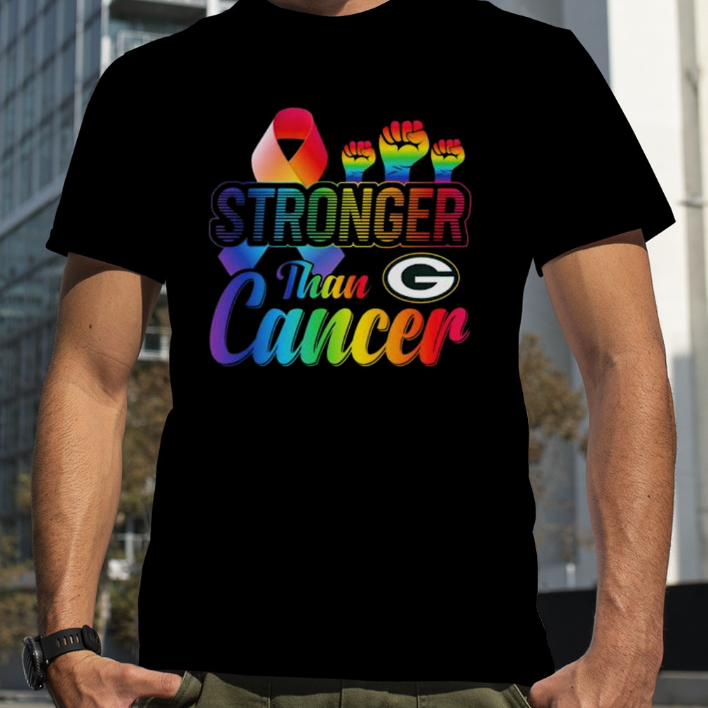 Green Bay Packers Stronger Than Cancer shirt, hoodie, sweater, long sleeve  and tank top