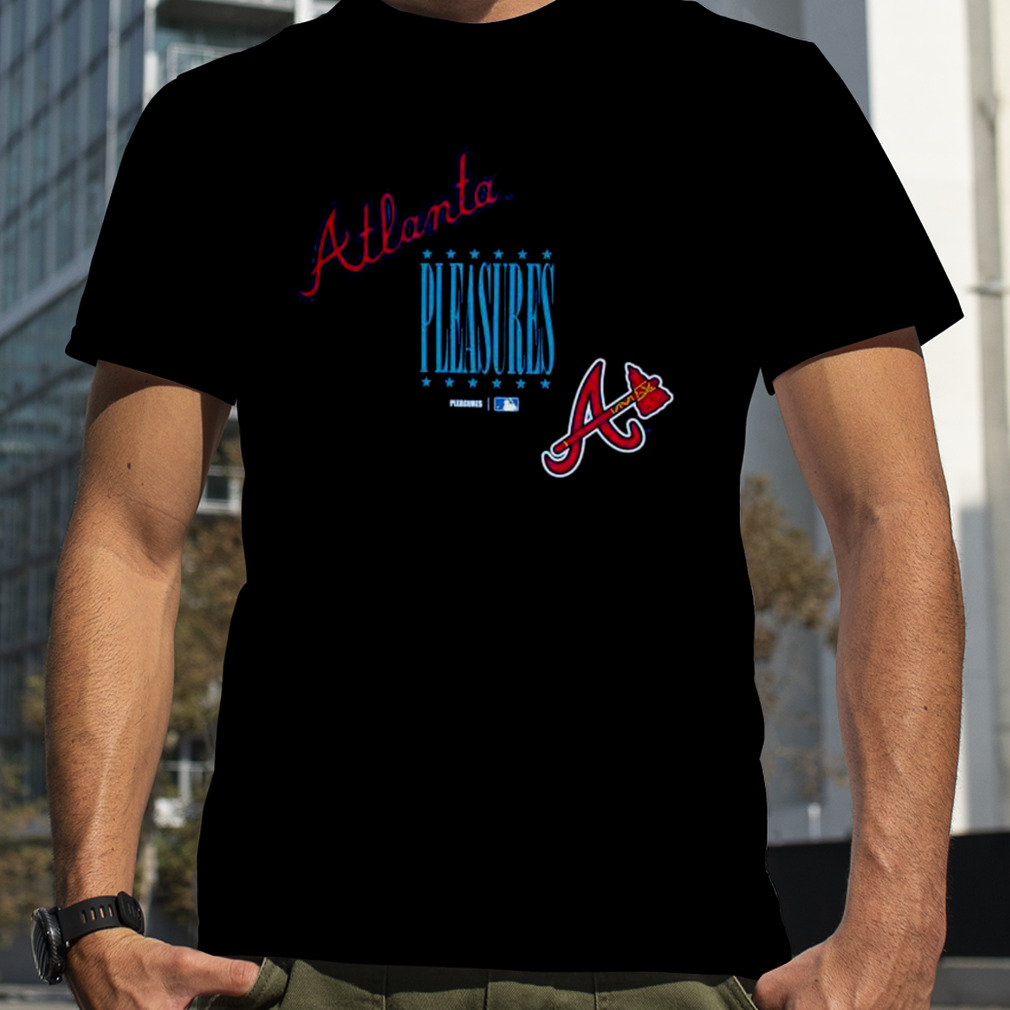 Men's Pleasures Blue Atlanta Braves Repurpose T-Shirt