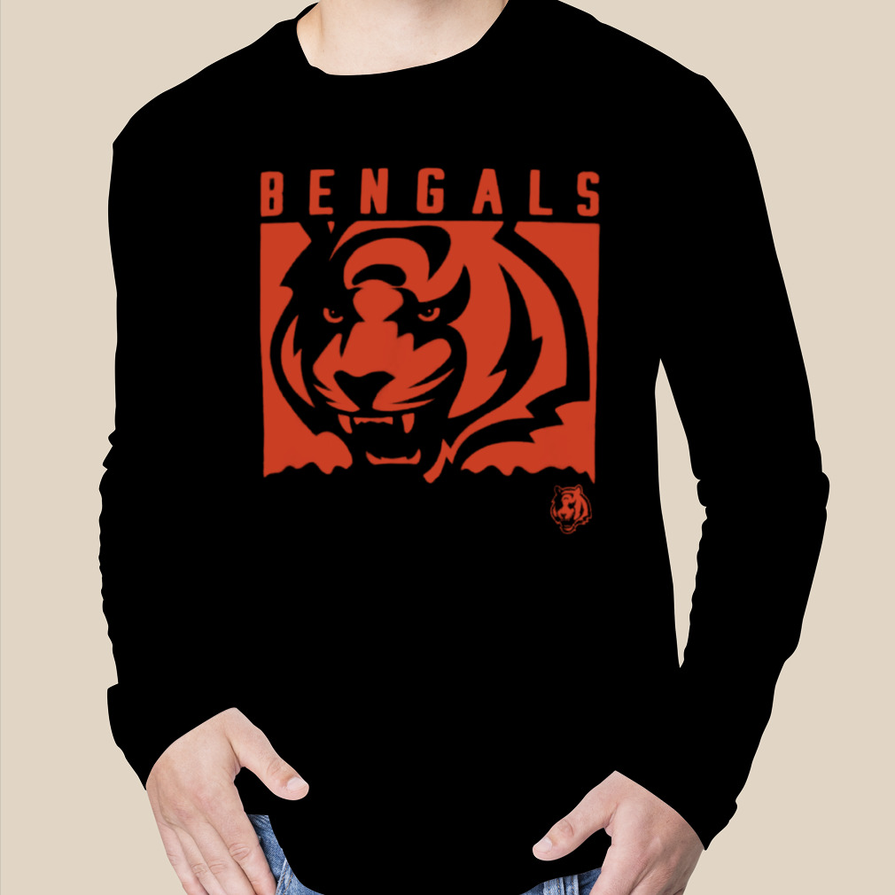 NFL Team Apparel Youth Cincinnati Bengals Cover 2 Long Sleeve T