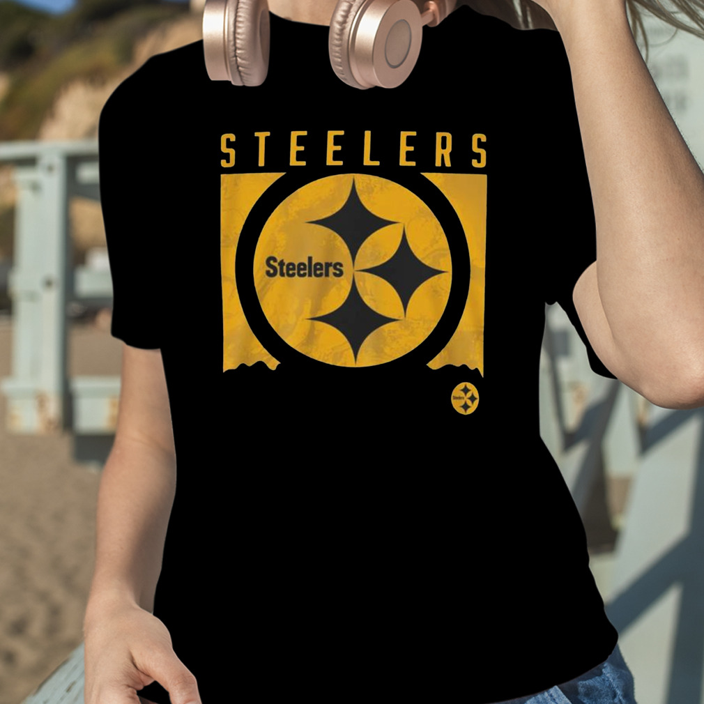 Pittsburgh Steelers Youth Liquid Camo Logo T-Shirt - Black