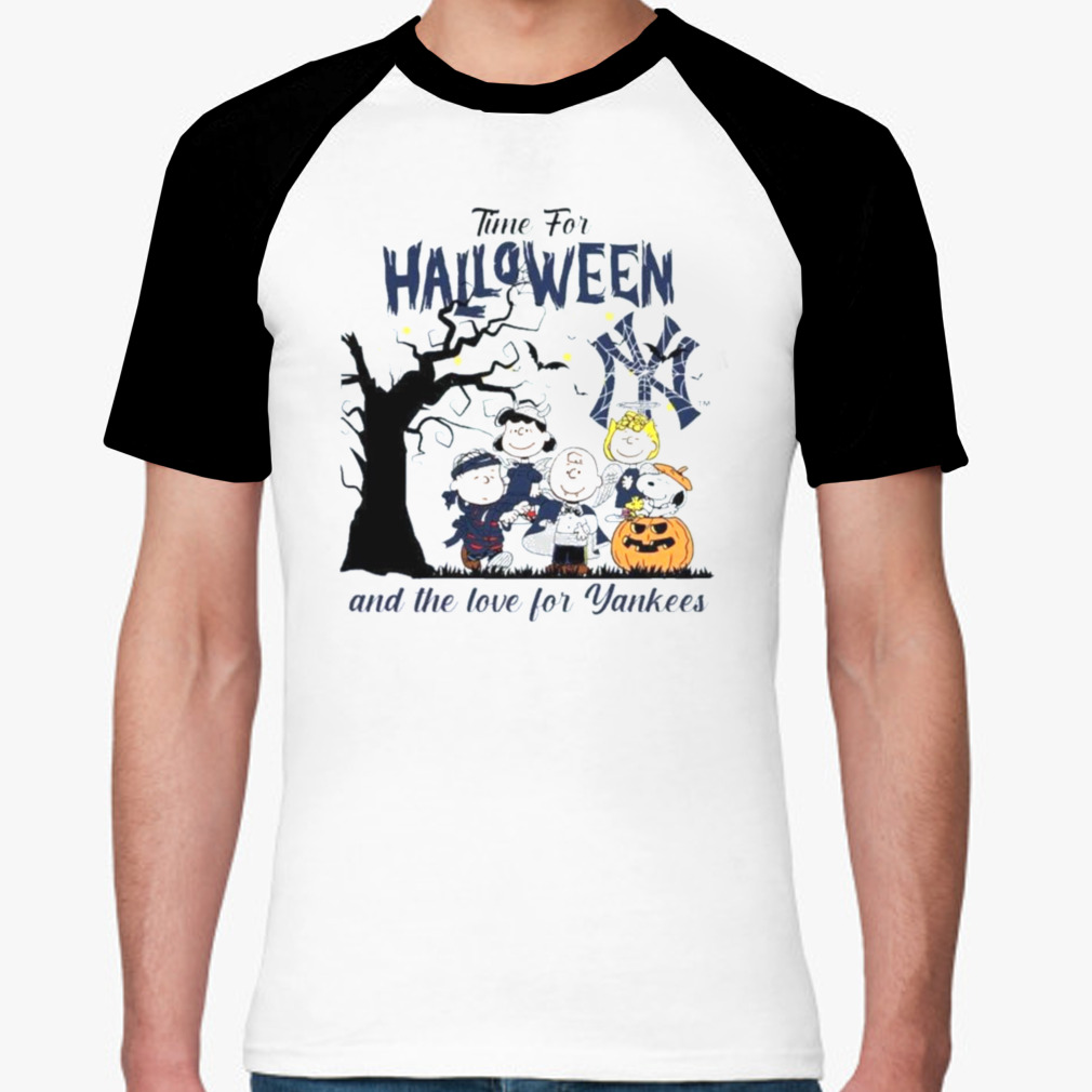 Official Peanuts Time For Halloween And The Love For New York Yankees Logo  2023 Shirt