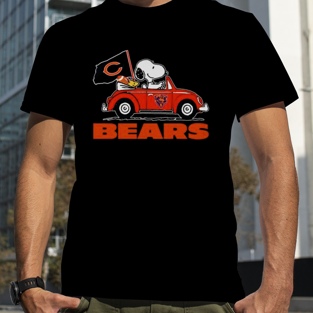 Snoopy And Woodstock Drive Car Chicago Bears shirt, hoodie