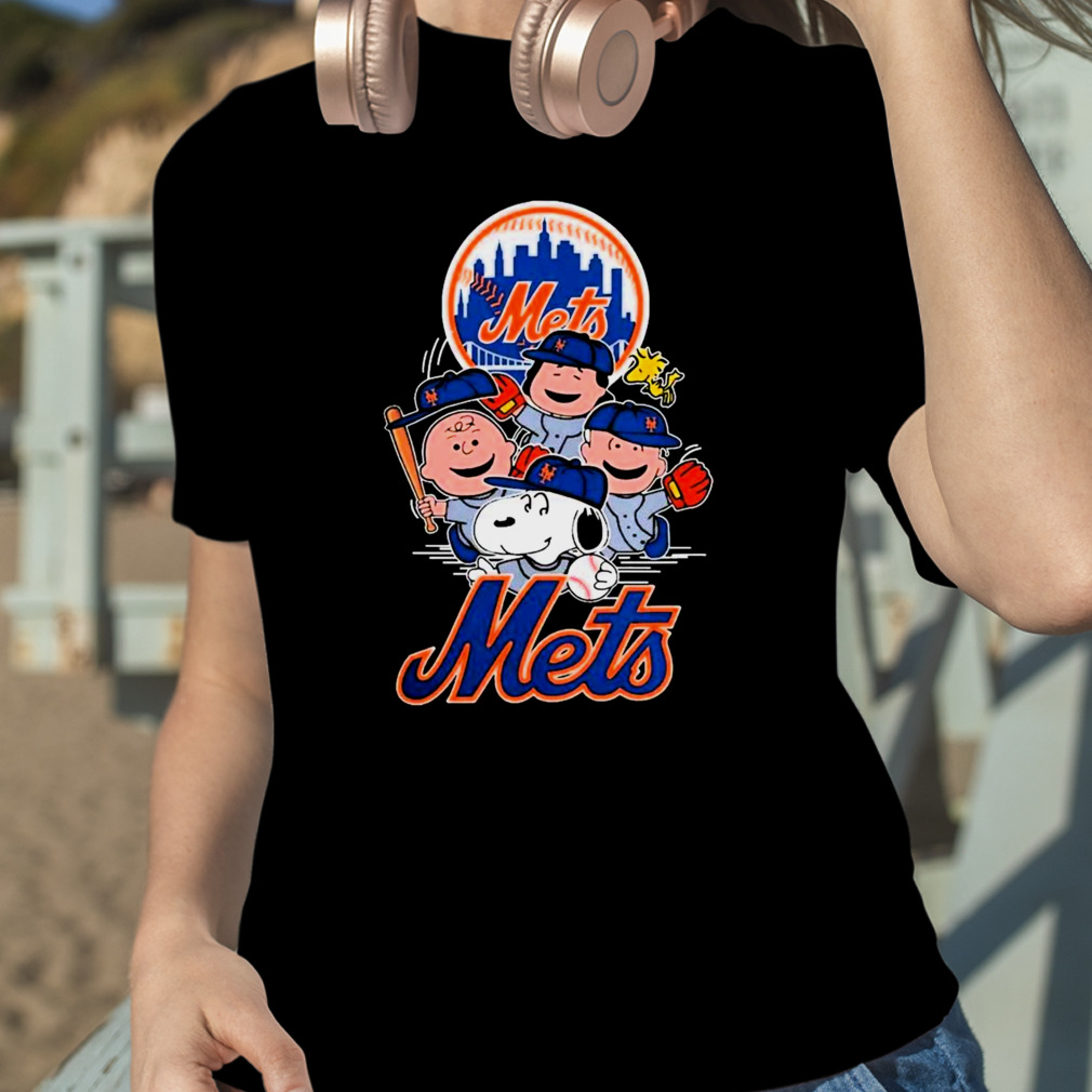 MLB New York Mets Snoopy Woodstock The Peanuts Movie Baseball T