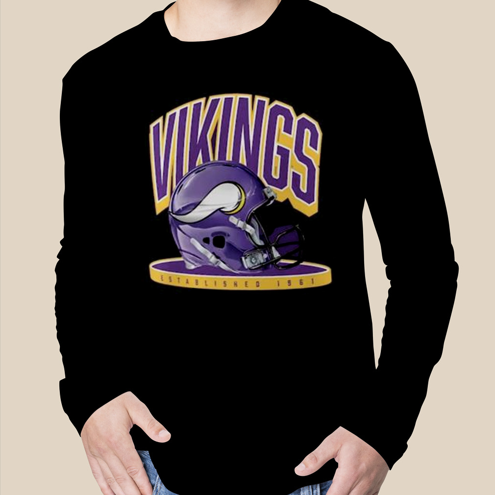 Minnesota Vikings Helmet Platform T Shirt - Limotees