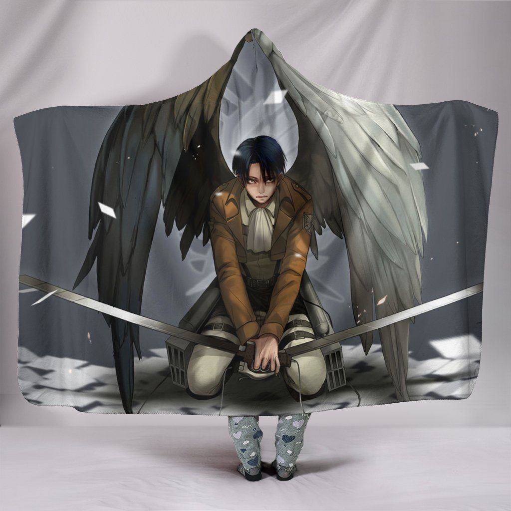 Attack On Titan Hooded Blankets - Attack On Titan Levi Hooded Blanket