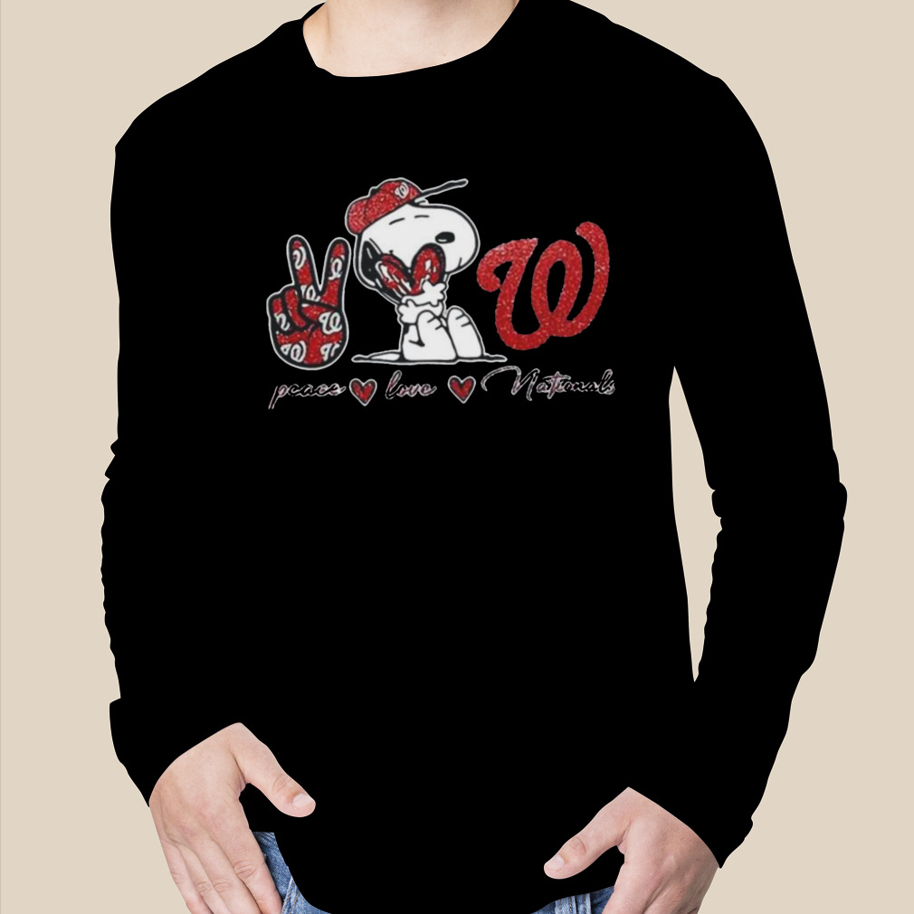 Snoopy Peace Love Washington Nationals Shirt, hoodie, sweater