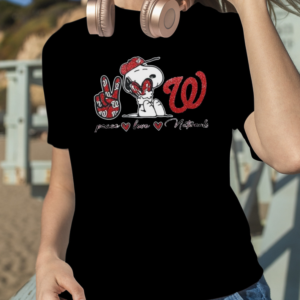 Snoopy Peace Love Washington Nationals Shirt, hoodie, sweater