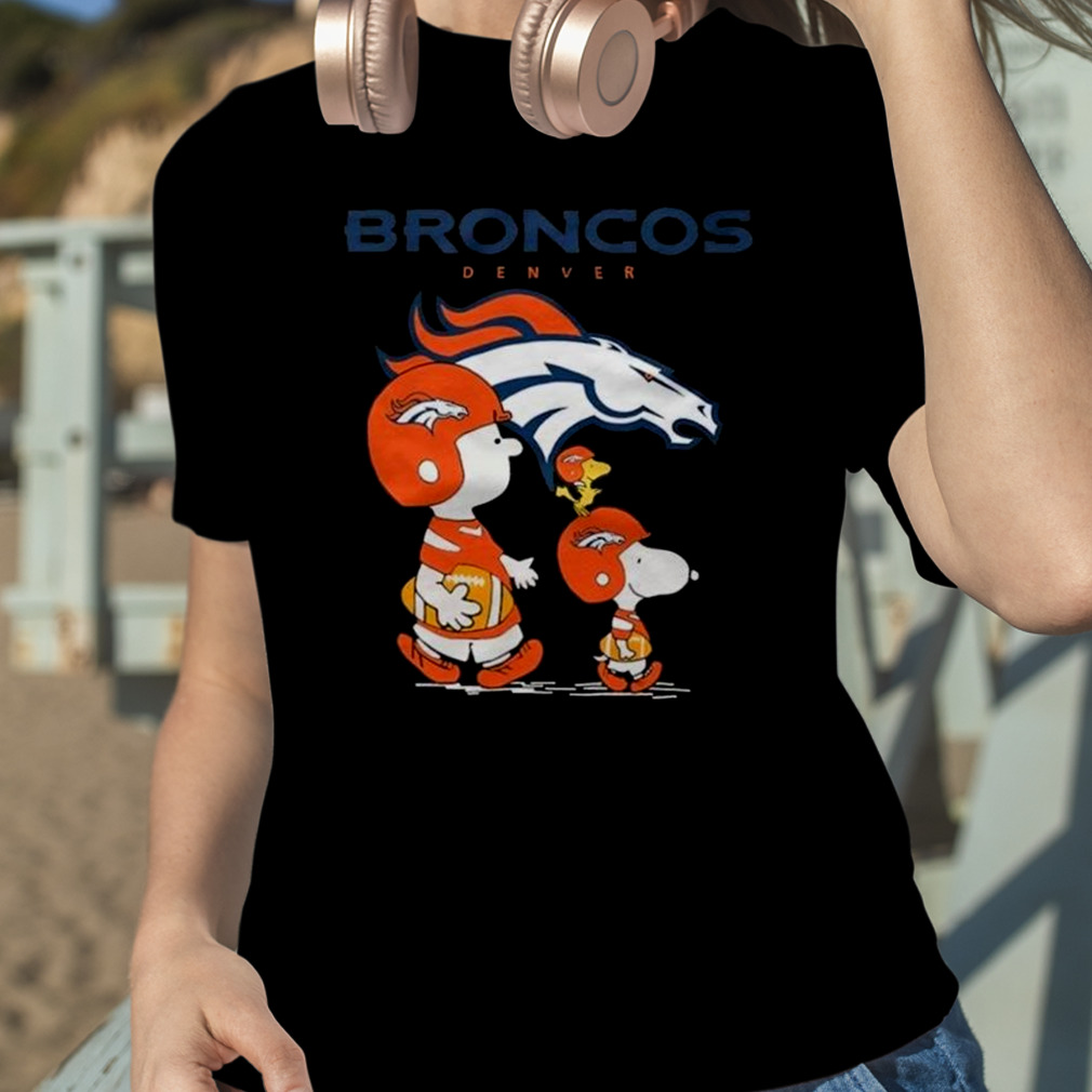 Denver Broncos Let's Play Football Together Snoopy Charlie Brown And  Woodstock Shirt