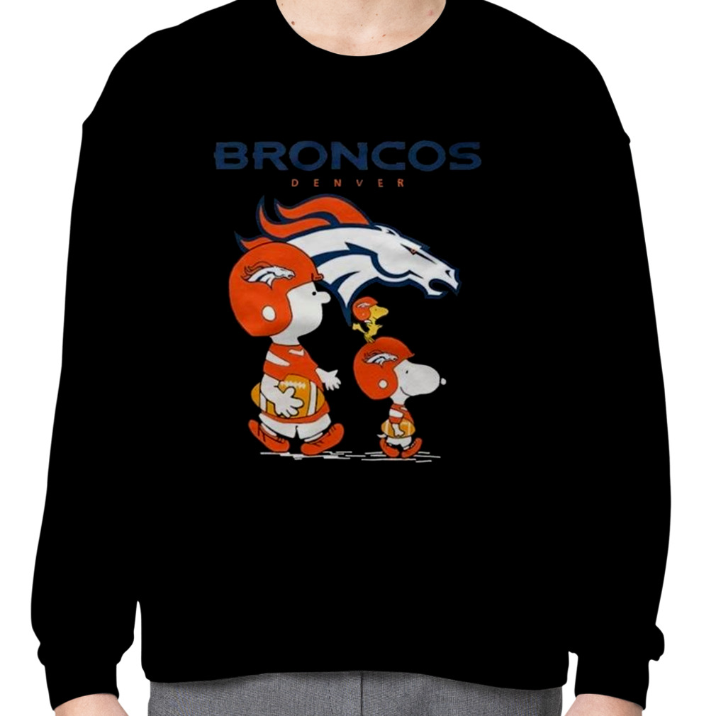 Denver Broncos Let's Play Football Together Snoopy Charlie Brown And  Woodstock Shirt