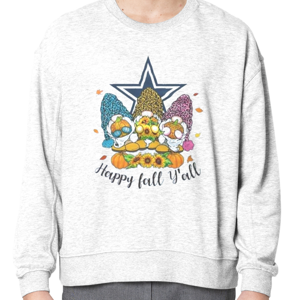 Gnomes Happy Fall Y'all Dallas Cowboys Shirt