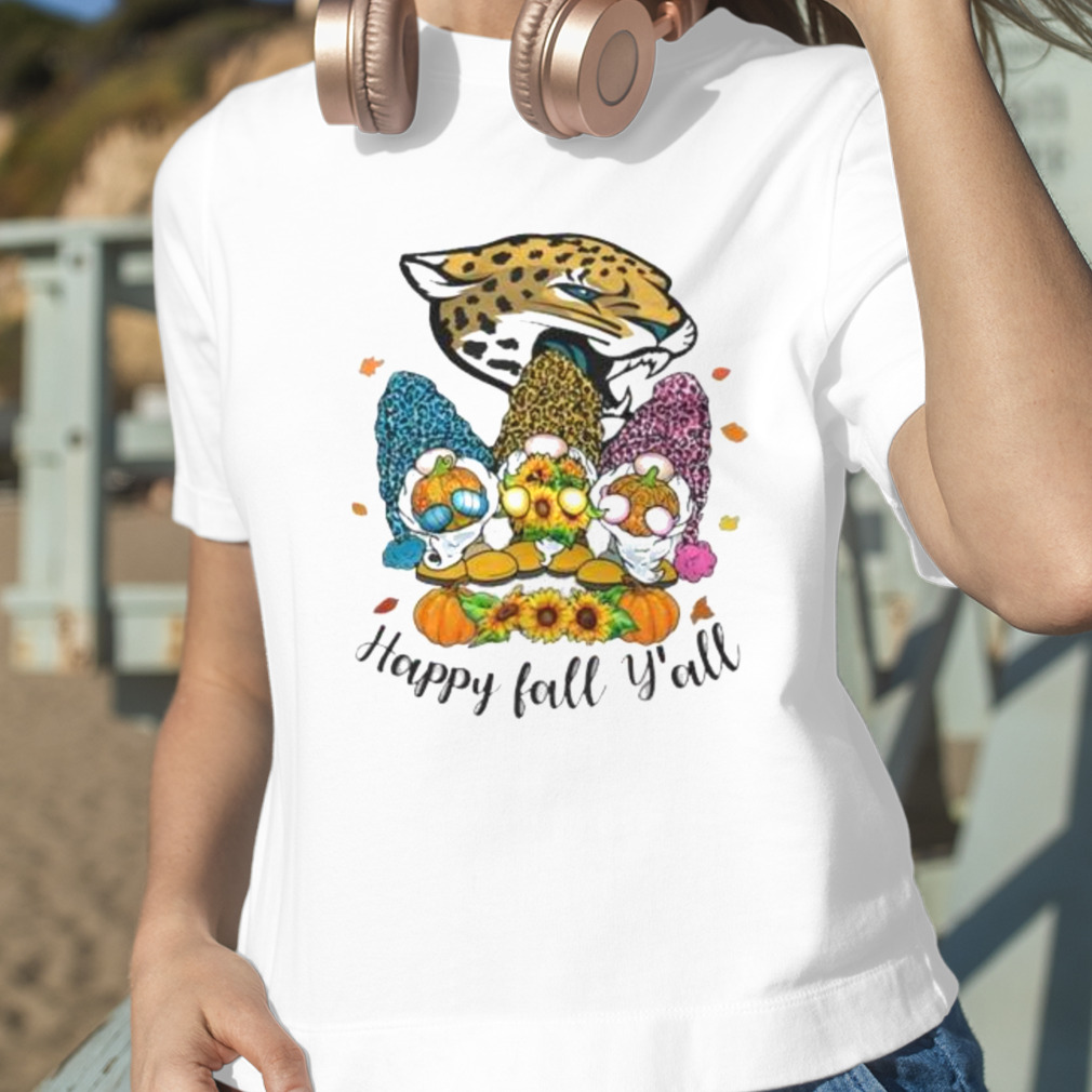 Gnomes Happy Fall Y'all Jacksonville Jaguars Shirt