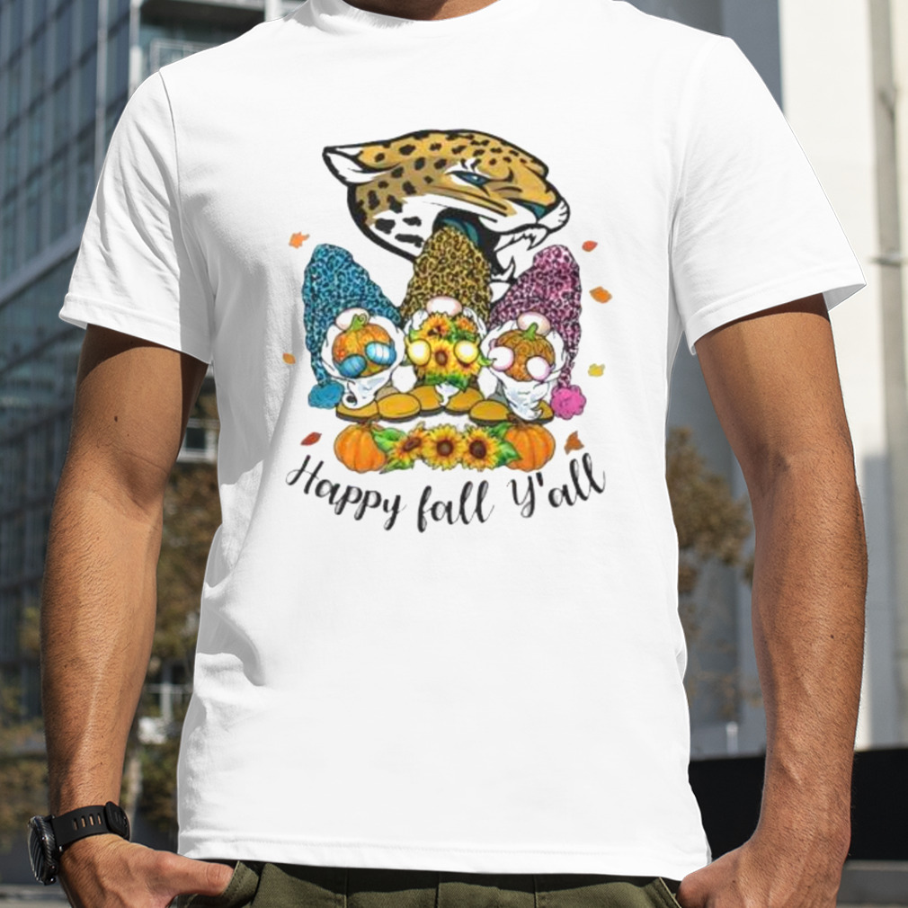 Gnomes Happy Fall Y'all Jacksonville Jaguars Shirt