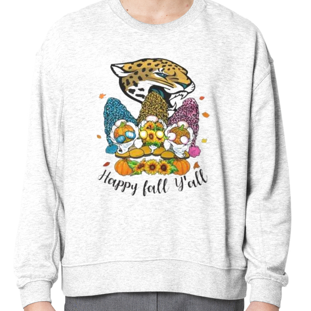 Gnomes Happy Fall Y'all Jacksonville Jaguars Shirt - Teespix