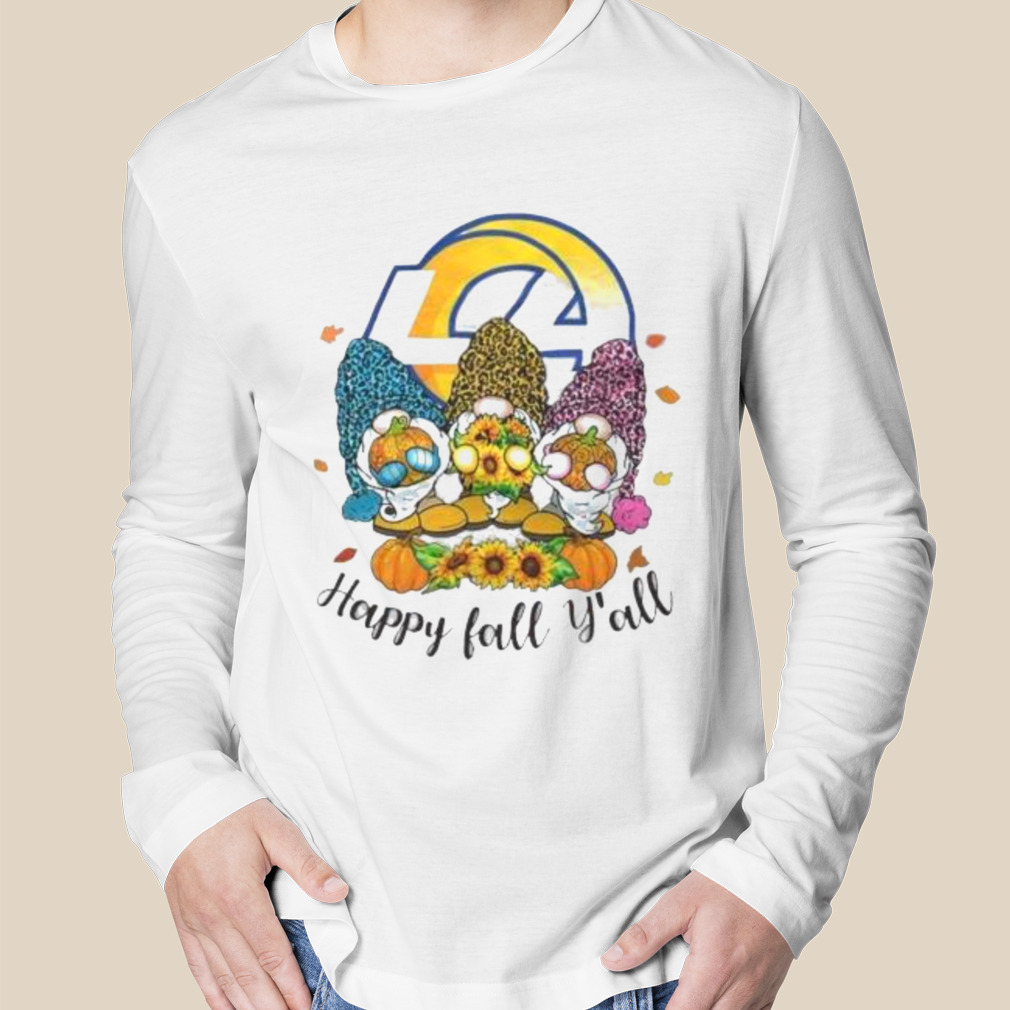 Gnomes Happy Fall Y'all Los Angeles Rams Shirt