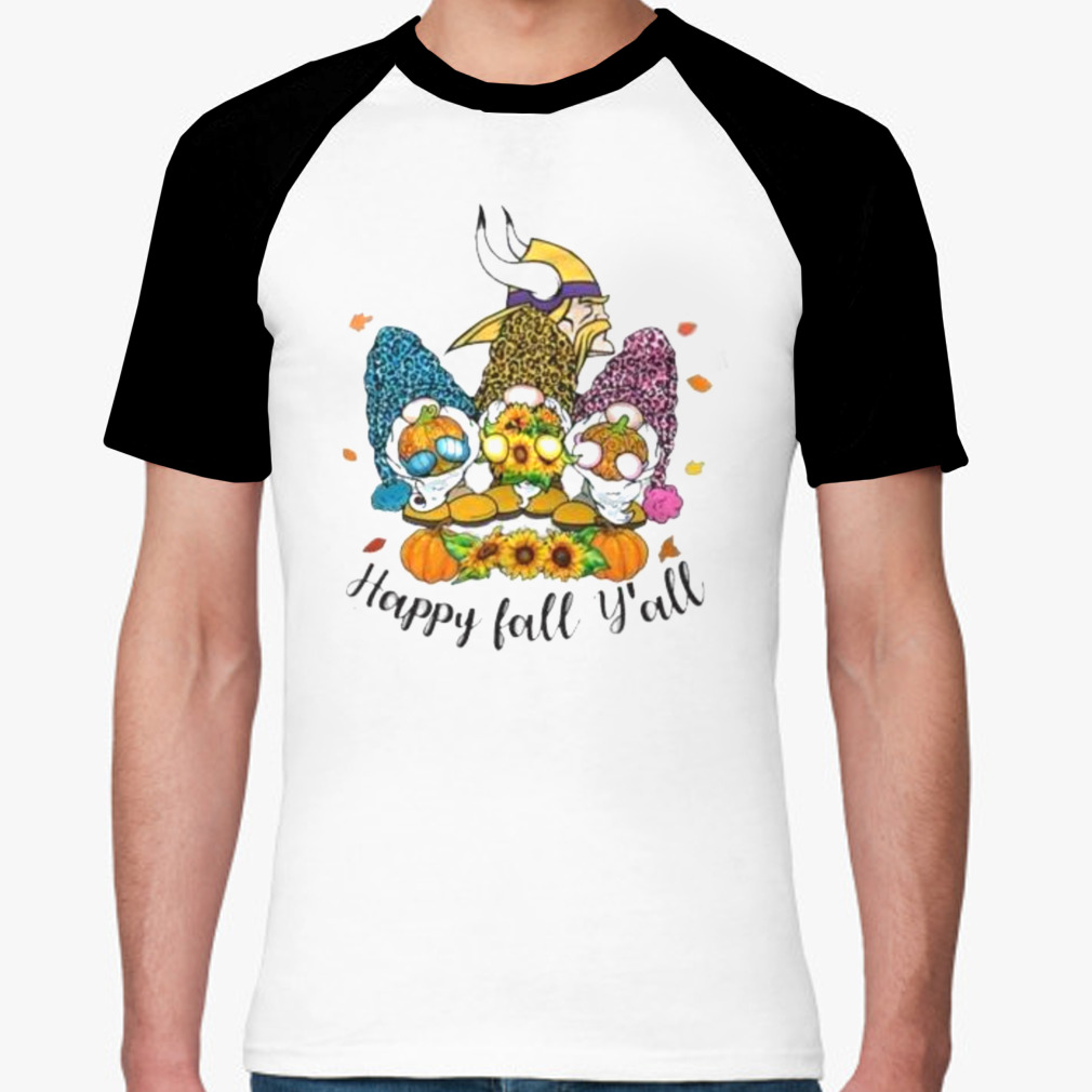 Gnomes Happy Fall Y'all Minnesota Vikings Shirt