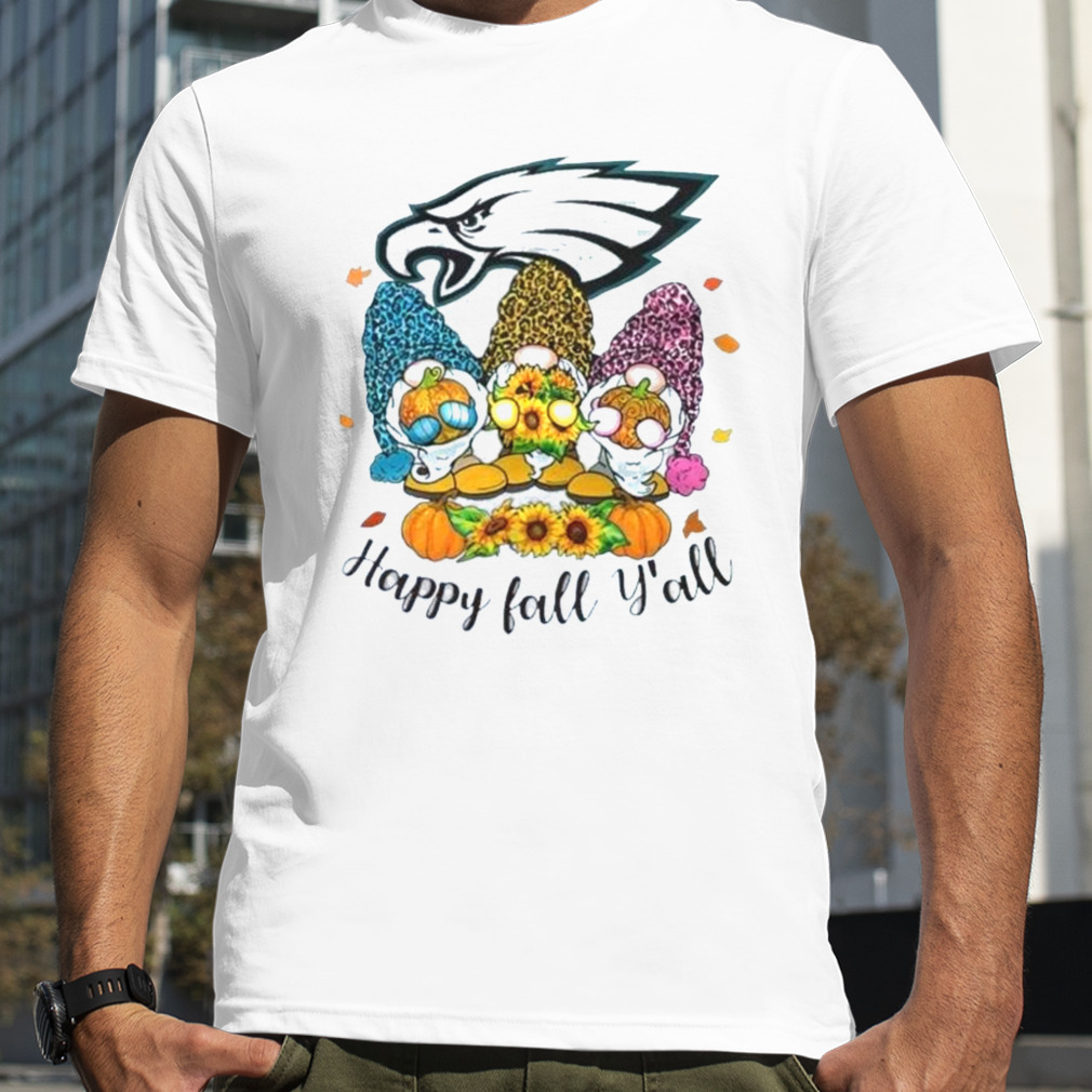 Gnomes Happy Fall Y'all Philadelphia Eagles Shirt - Guineashirt Premium ™  LLC