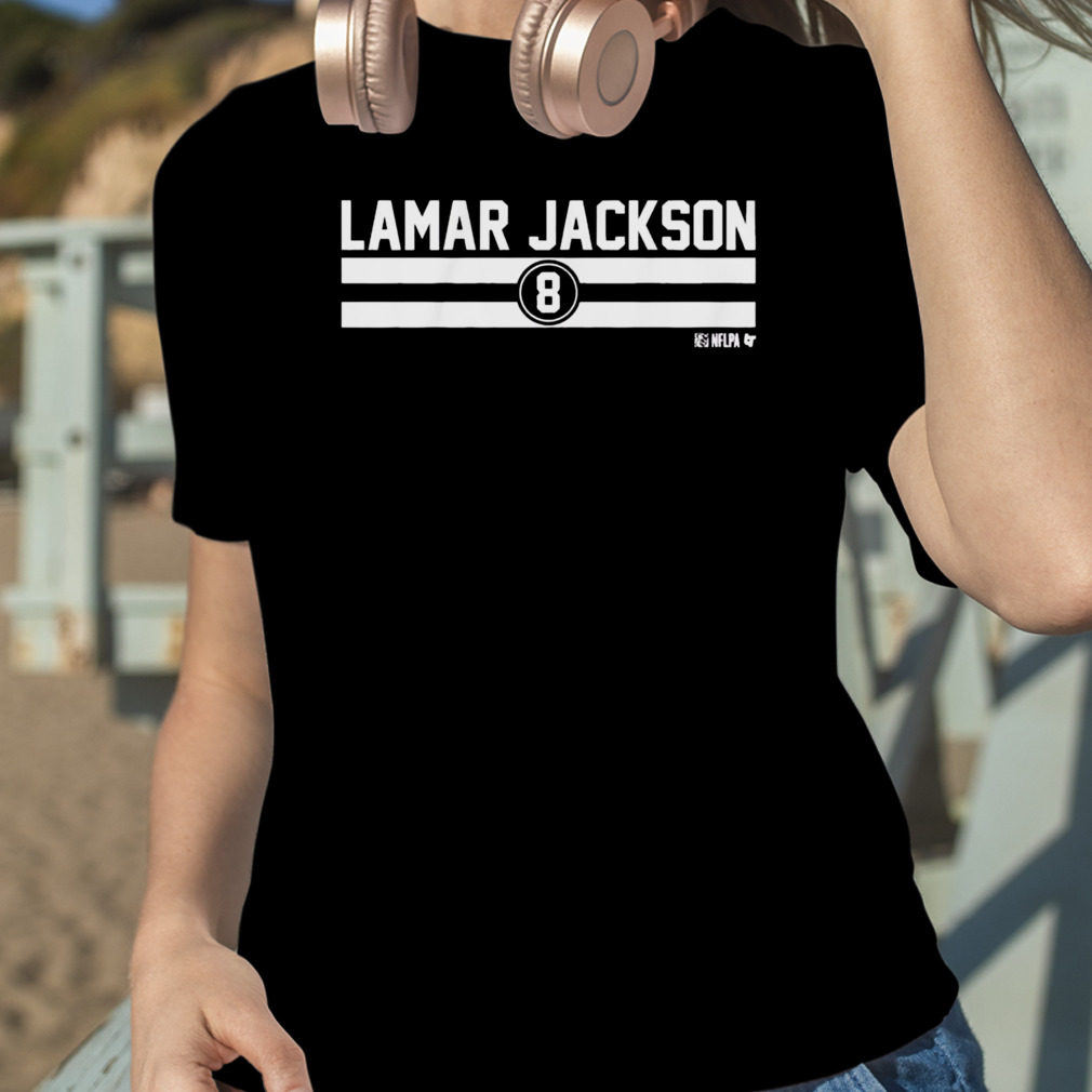 Lamar Jackson Name Number Stripe Shirt - Shibtee Clothing